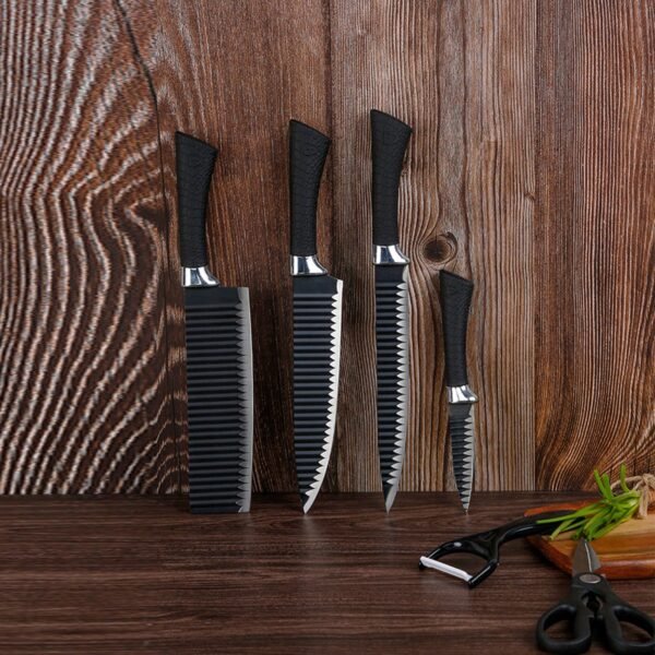 Stainless Steel Knife Set With Chef Peeler And Scissor (6 Pieces) - Image 3