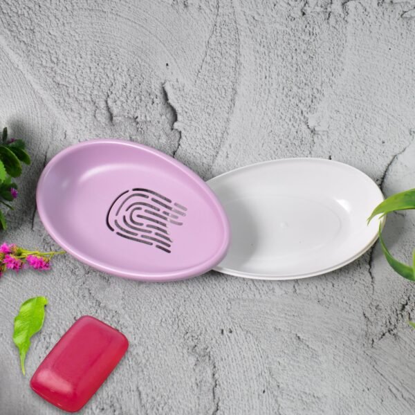Plastic Soap Dish with Drain, Soap Holder Double-layer (1 Pc) - Image 3