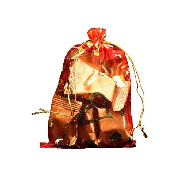 Net Fabric Drawstring Pouch ? Ideal for Dry Fruits, Organza Shagun Potli (Mix - Image 4