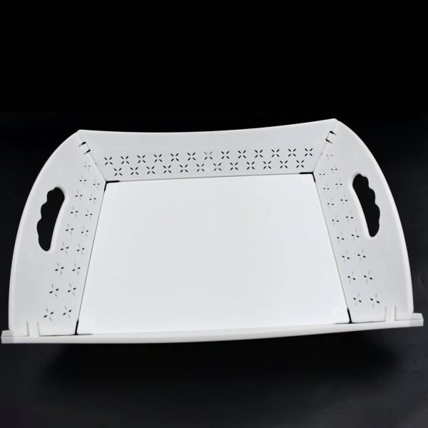 Foldable Plastic Serving Tray - Portable with Handle for Kitchen & Dining (1pc) - Image 4