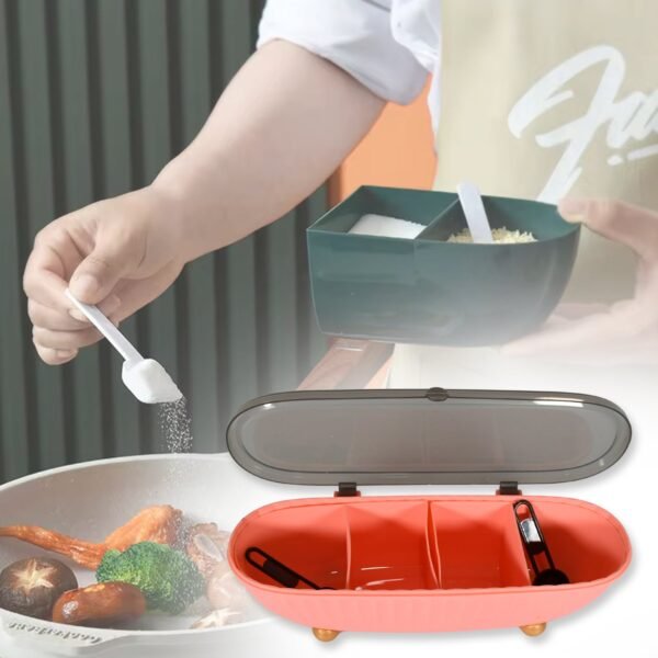 8255?Spice Bottle Spice Jar Durable Spice Seasoning Box, Jar Food Grade Spoon - Image 5