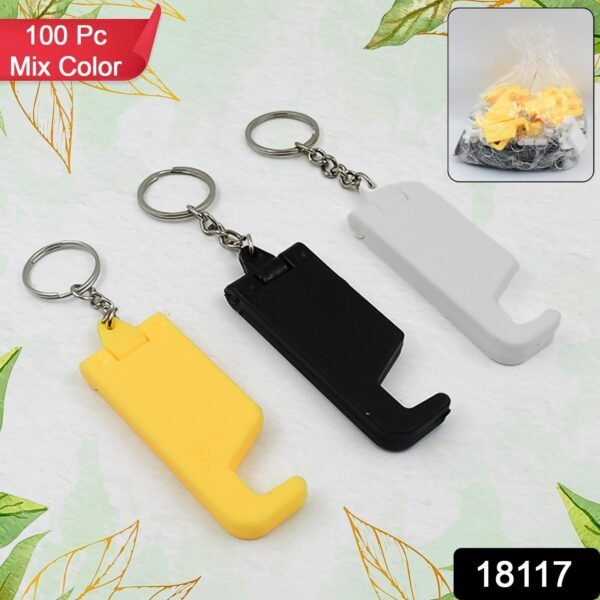 2 in 1 Plastic Keychain with Mobile Stand / Phone Holder (100 Pcs Set / - Image 2
