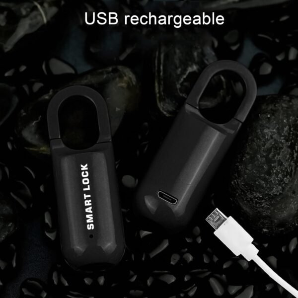 Small USB Rechargeable Smart Fingerprint Padlock for Locker - Image 3