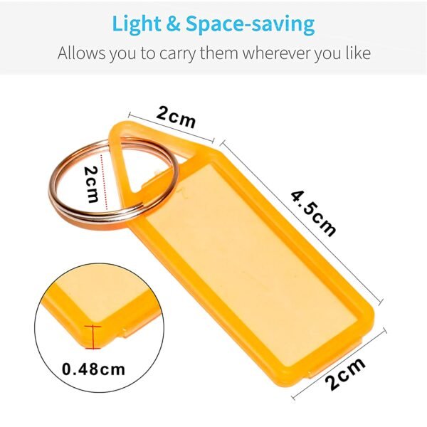 50Pc Keychain Tag Label Used For Decorative Purpose On Keys And All. - Image 5