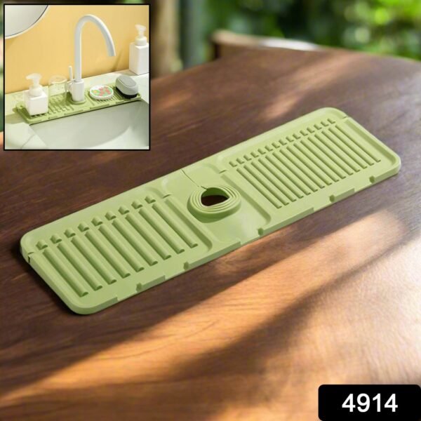 Silicone Sink Faucet Pad ? Drip Protector & Splash Guard for Kitchen, Bathroom - Image 2