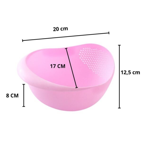Kitchen Plastic big Rice Bowl Strainer Perfect Size for Storing and Straining - Image 5