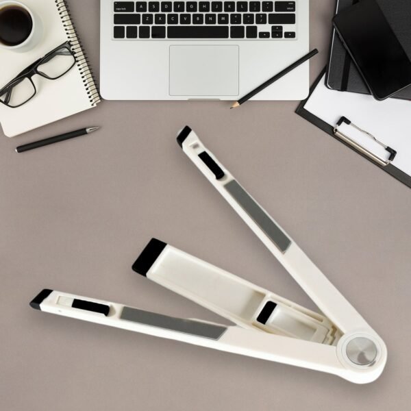 Slim Tablet Mobile Stand Adjustable Foldable Tablet Stand Scaffold (1 Pc) - Image 3
