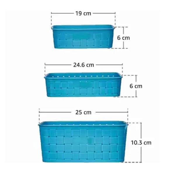 Smart Baskets for Storage(Set of 3) Sky Blue - Image 5