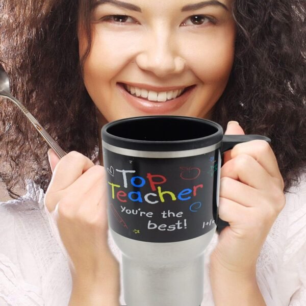 Stainless Steel Insulated Travel Mug - Double-Walled Vacuum Cup with Lid & - Image 4