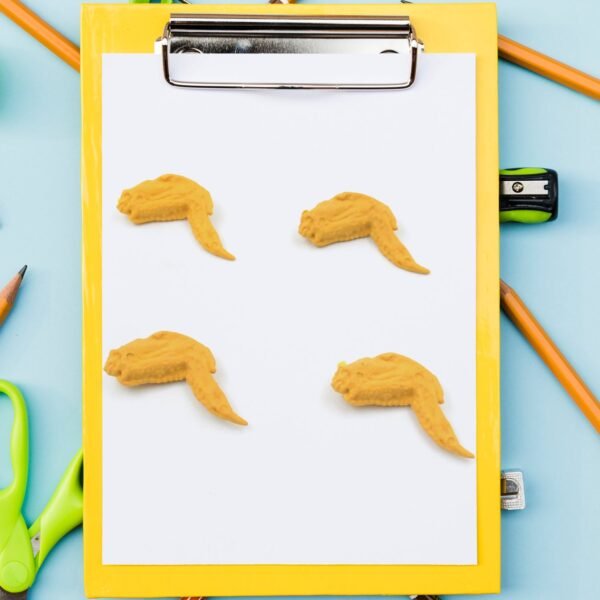Cute Chicken Wing & Leg Erasers for Kids & Students (8 Pc Set) - Image 5