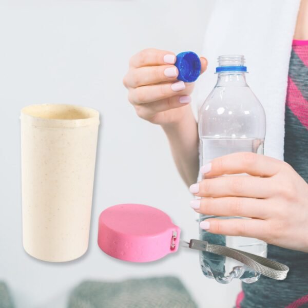 Travel Coffee Cup Portable Water Bottle Wheat Straw Coffee Tea Mug Coffee Mug - Image 3