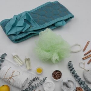 Bath Shower Scrubber Set ? Dual-Sided Loofah Sponge & Bath Brush for Deep Clean
