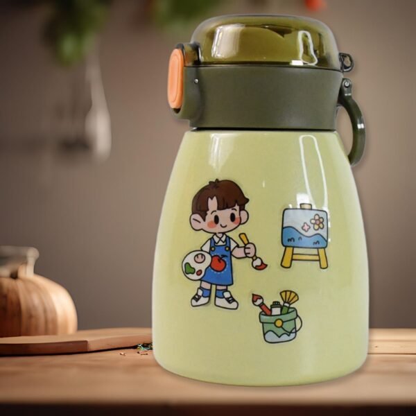 Vacuum Insulation Flask Bottle with Straw for Sports Adult Children (Approx - Image 4