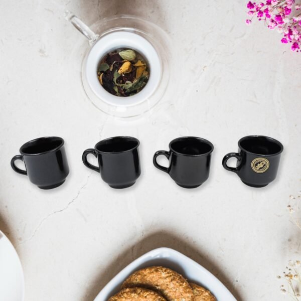 Pine Junction Ceramic Tea / cups / Mug Set With Pineapple Shape Serving Bowl - Image 4