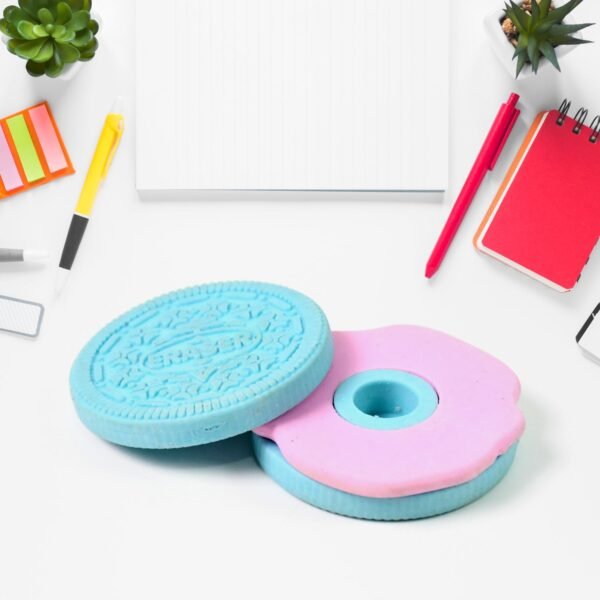 Biscuit Shape Eraser Unique Designs & Patterns (1 Pc) - Image 3