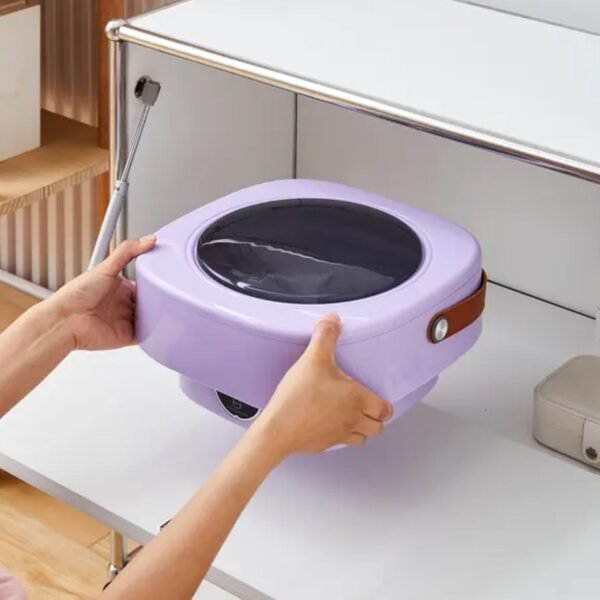 Mini Washing Machine Foldable Mini Washer with Drain Basket Portable Washing - Image 3