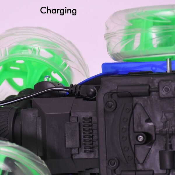 Rechargeable 360 degree stunt rolling remote control car with colourful 3d - Image 5