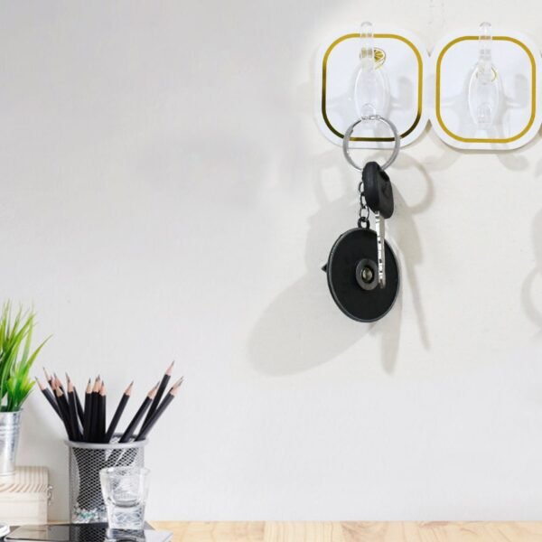 TRANSPARENT ADHESIVE WALL HOOK (6 PCS SET) - Image 4
