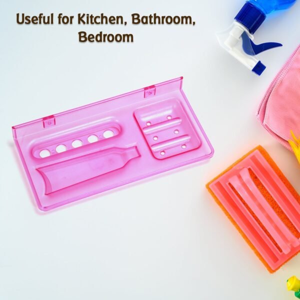 3-in-1 Glass Soap Dish for Bathroom Ware by Pure Source India - Image 5