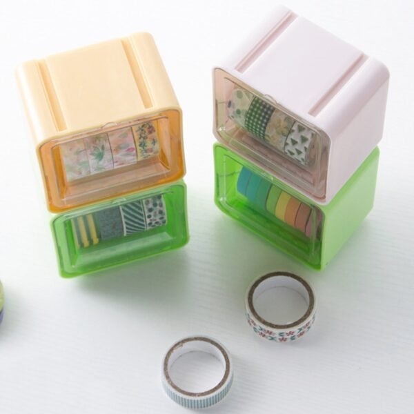 Durable Transparent Tape Storage Box ? Plastic Office Organizer - Image 5