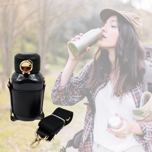 Thermos Steel Bottle, Push Button | Fashion Cup Temperature Display Bottle (420 - Image 5