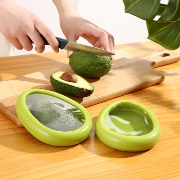 Green Oval Shape Vegetable Container Premium Fruits Saver Keeper (1 Pc) - Image 4