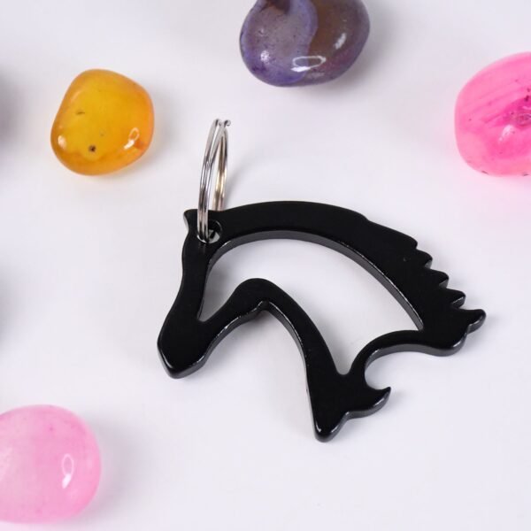 Metal Horse Face Shaped Keychain (1 Pc) - Image 4