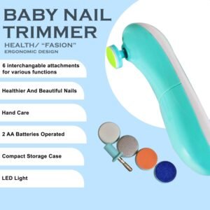 Baby Nail Trimmer / Clippers | 6 Grinding Head (Multi Color / 1 Pc / Battery