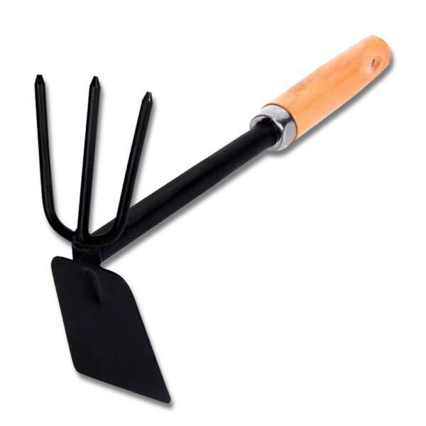 2 in 1 Double Hoe Gardening Tool with Wooden Handle - Image 4