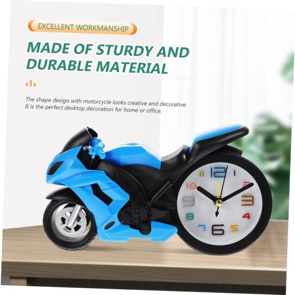 Retro Motorcycle Alarm Clock ? Novelty Bike Engine Style Desk Clock - Image 5