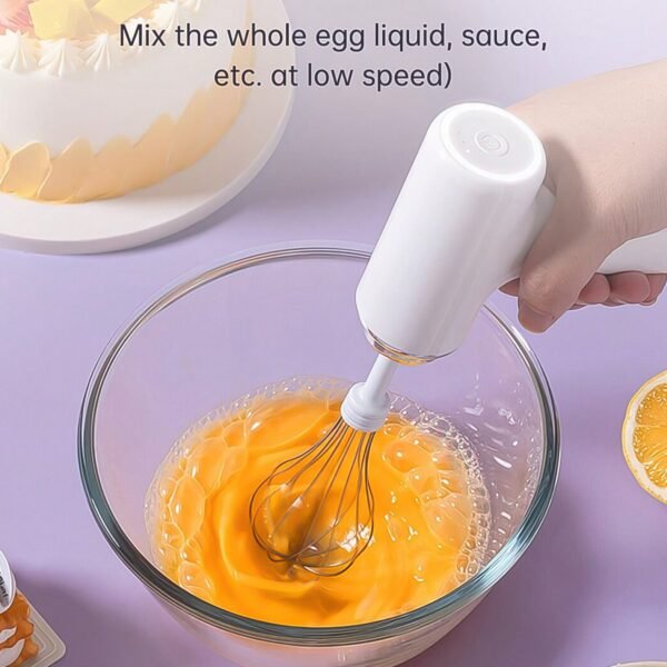 Wireless Portable Hand Mixer - Rechargeable Handheld Whisk Beater for Baking & - Image 5