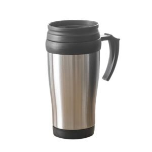 Stainless Steel Vacuum Glass Insulated Glass Coffee Cups (With Lid & Handle / 1