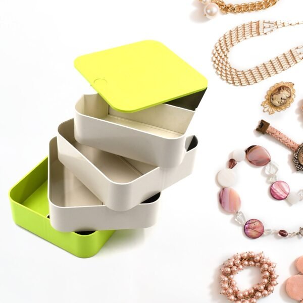4 Layers Jewelry Box, 360 Degree Rotating Jewelry Box, Jewelry and Earring