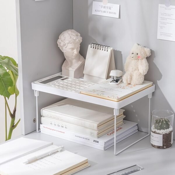 Bathroom Organizer Kitchen Utility Storage Rack Shelf Divider Makeup Home - Image 3