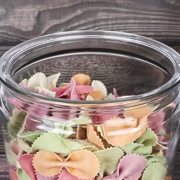 Transparent Kitchen Plastic Container/ Jar Set (2 Pcs Set / 1100 ML Approx) - Image 4