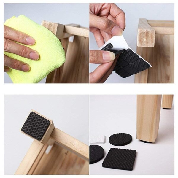 Self Adhesive Furniture Pads - Square (18 Pcs Set) - Image 5