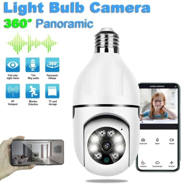 V380 Pro Fisheye 360 Degree Panoramic Wireless WiFi IP CCTV Security Camera - Image 4