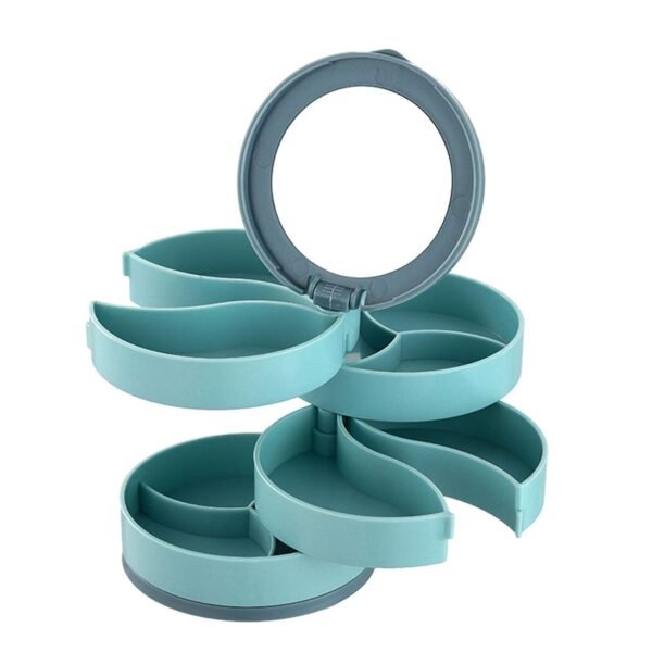 4 Layers Jewellery Box, 360 Degree Rotating Jewelry Box, Jewelry and Earring - Image 4