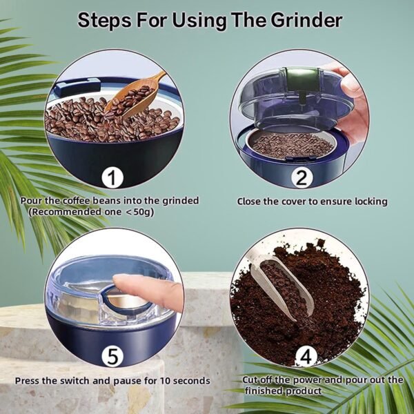 Portable 4-Blade Mini Grinder & Blender for Home & Office - Image 5