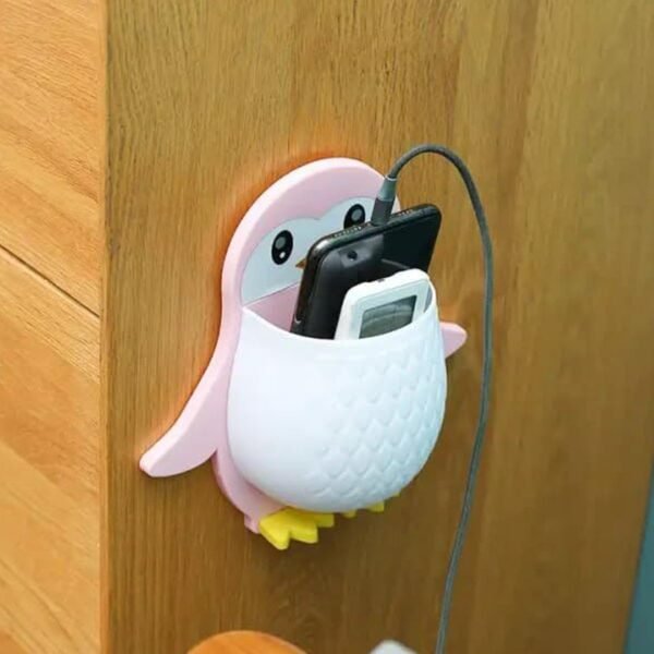 Penguin Storage Box, Adhesive Remote Case, Electric Toothbrushes Holder, - Image 5