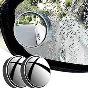 360DEGREE BLIND SPOT ROUND WIDE ANGLE ADJUSTABLE CONVEX REAR VIEW MIRROR - PACK