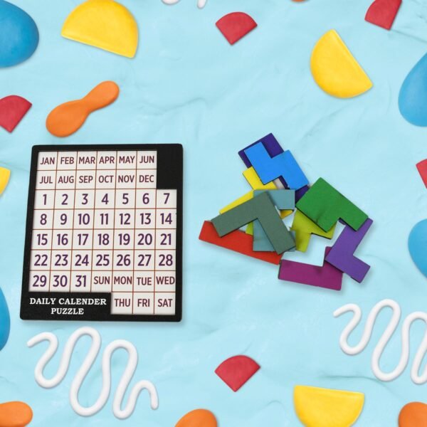 Wooden Daily Calendar Puzzle (Multicolor / 1 Set) - Image 5