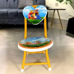 Heart Shape Kids Chair Cartoon Printed Foldable Kids / Children Folding Chair