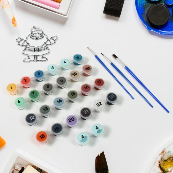 Paint by Number Kits 2 Set 24 Number Color, 6 paint brushes (2 Set) - Image 4