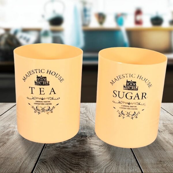 Accurate Seal Tea Sugar Coffee Container, Plastic Damru Shaped Tea, Coffee, - Image 5