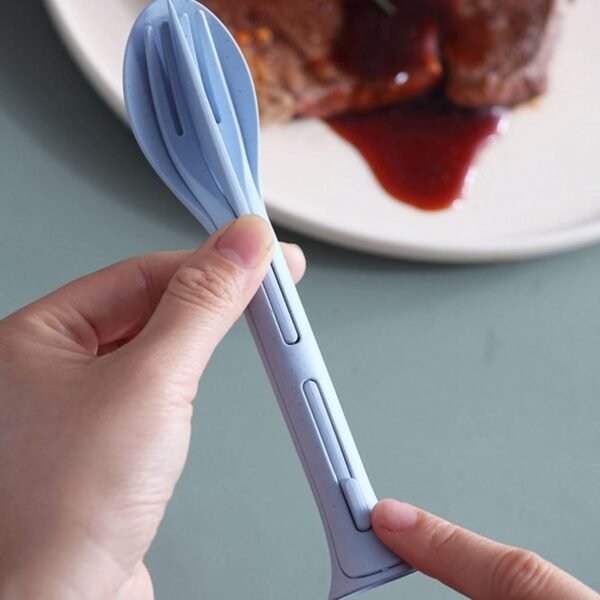 3 in 1 Reusable Spoon, Knife Forks Tableware, Spoon (3 Pcs Set) - Image 4
