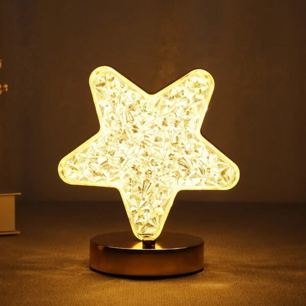 Star Crystal Diamond Touch Lamp ? USB Rechargeable, 3-Way Dimmable - Image 2