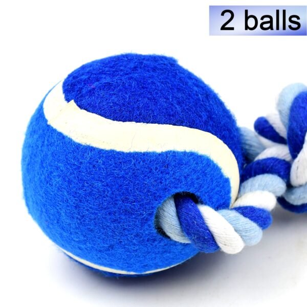 Durable Cotton Rope Dog Toy Two-Way Ball Design (1 Pc) - Image 4