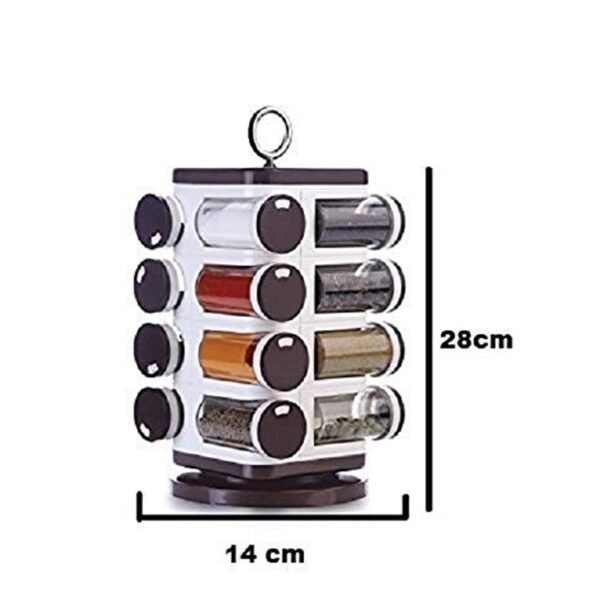 Ganesh Multipurpose Revolving Spice Rack With 16 Pcs Dispenser each 100 ml - Image 5