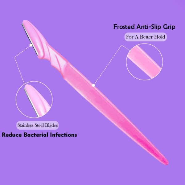Eyebrow Painless Facial Hair Remover Razor for Face, Women and Men (3 Pack) - Image 4